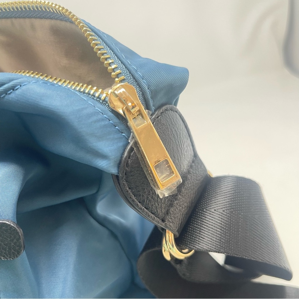 Vintage Blue Convertible Backpack, Large Nylon Shoulder‎ Bag | Sondra Roberts - Picture 7 of 14